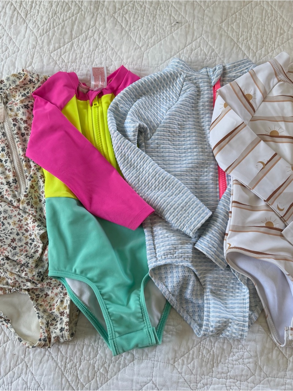 Bundle of 2T Girls Rash-guard Bathing Suits